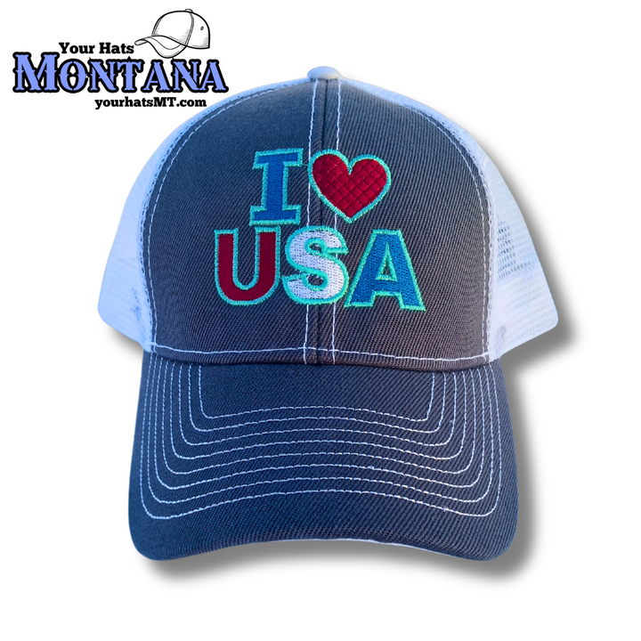 I Love the USA Trucker Hat