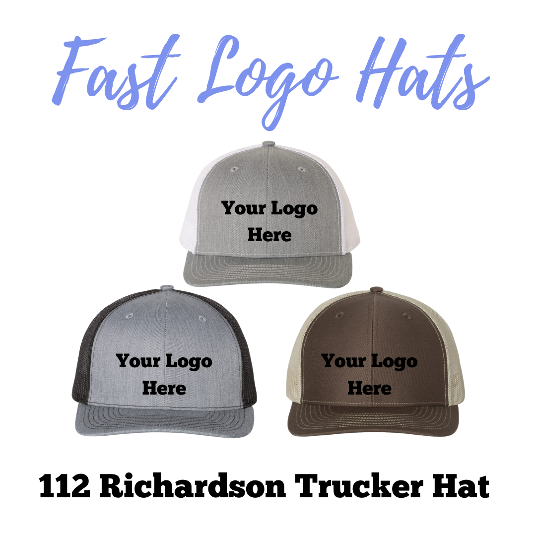 Fast Logo Hats --- Richardson 112 Embroidered with YOUR LOGO