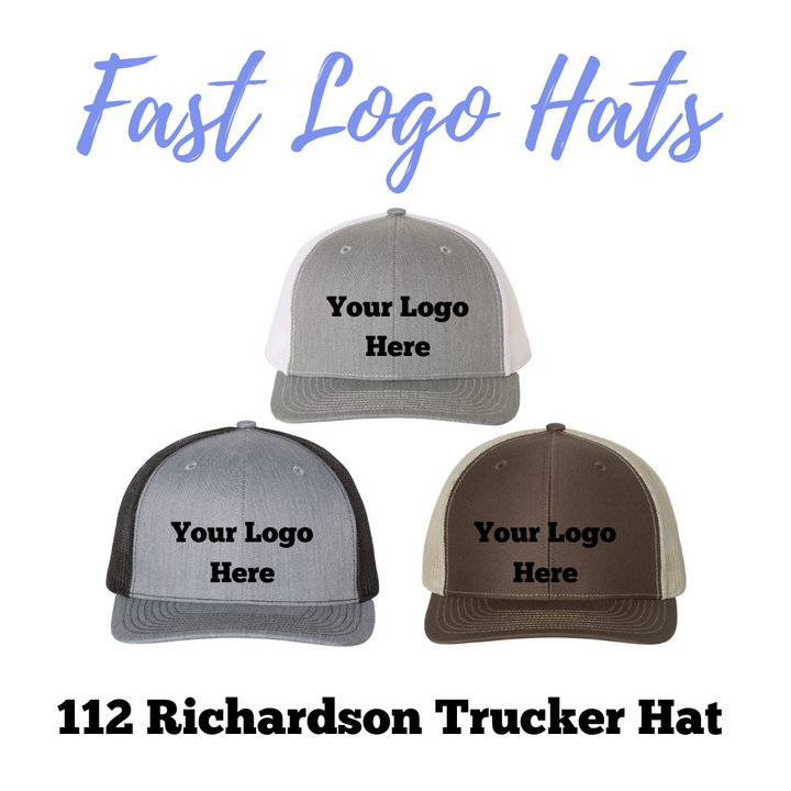 fast logo hats embroidered richardson 112 custom hats caps