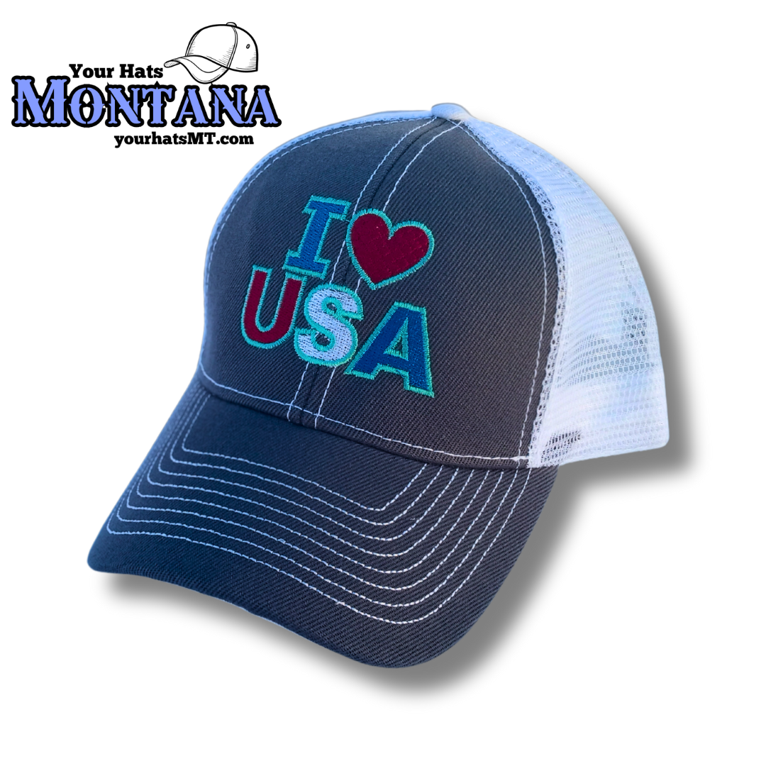 I Love the USA Trucker Hat