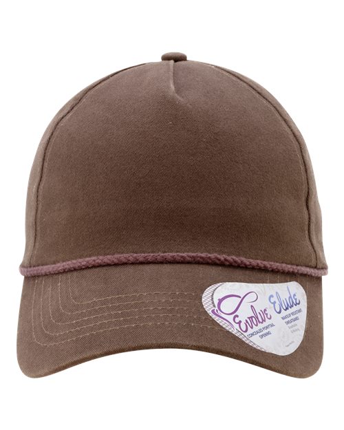 Women's Washed Five-Panel Rope Cap