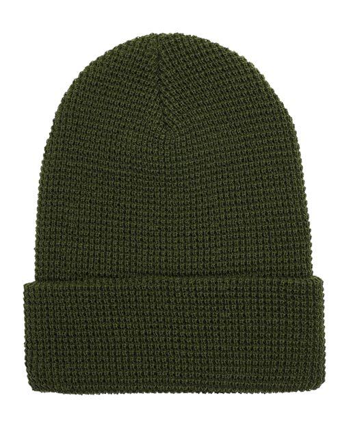 YP Classics Waffle Cuffed Knit Beanie 2501K