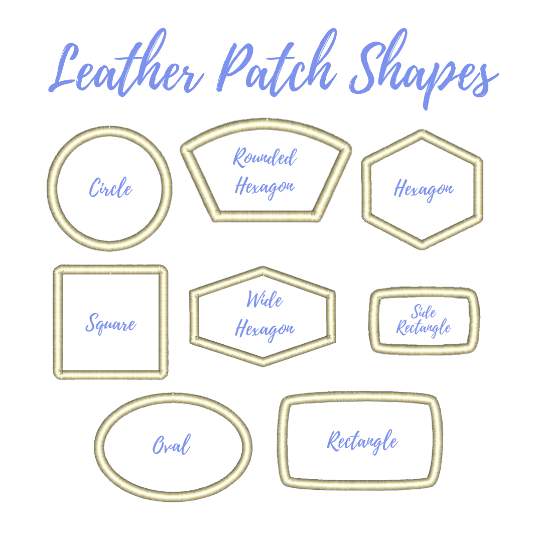 leather patch hat shapes for custom embroidery on legacy old favorite trucker caps hat