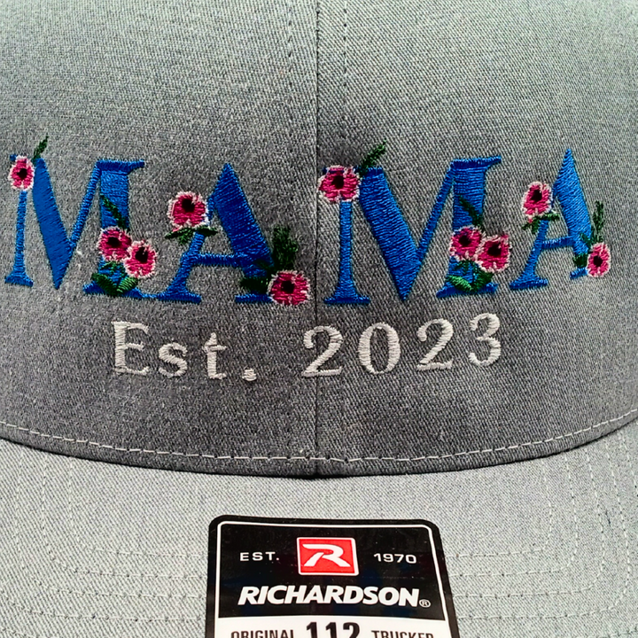 Personalized Floral Mama Hat