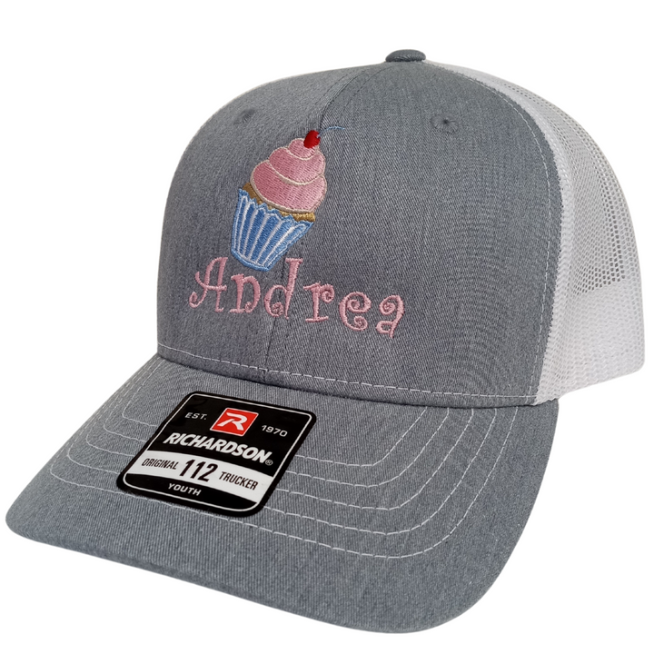 Custom Embroidered Cupcake Name Hat