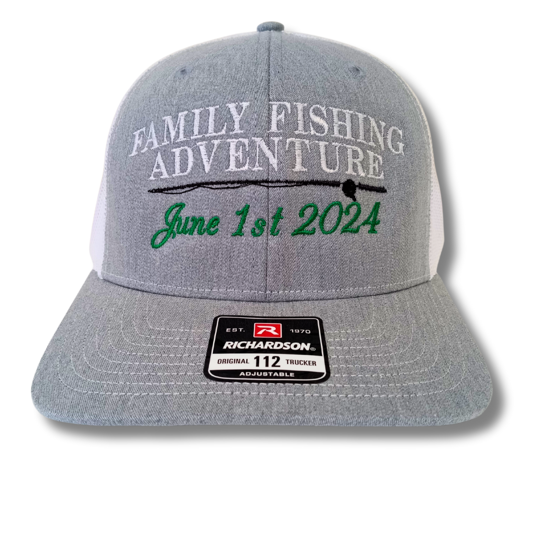 Family Fishing Adventure custom vacation hats