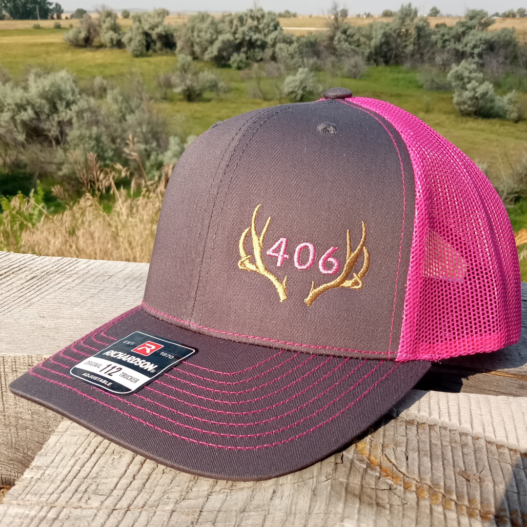 CUSTOM Area Code Deer Antler Trucker Hat