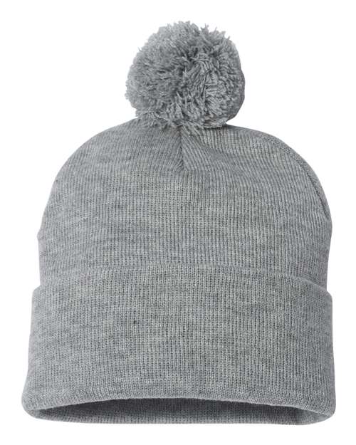 Sportsman 12" Pom-Pom Cuffed Beanie SP15