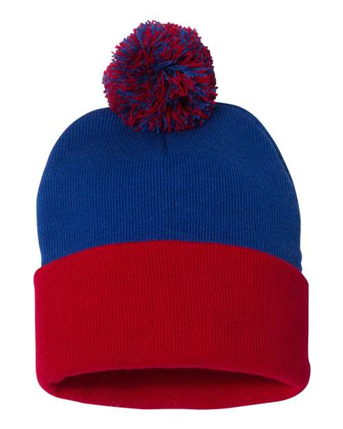 Sportsman 12" Pom-Pom Cuffed Beanie SP15