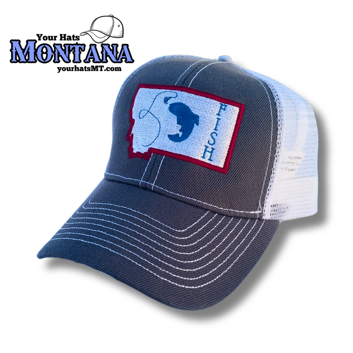 Fish Montana State Mesh Trucker Hat