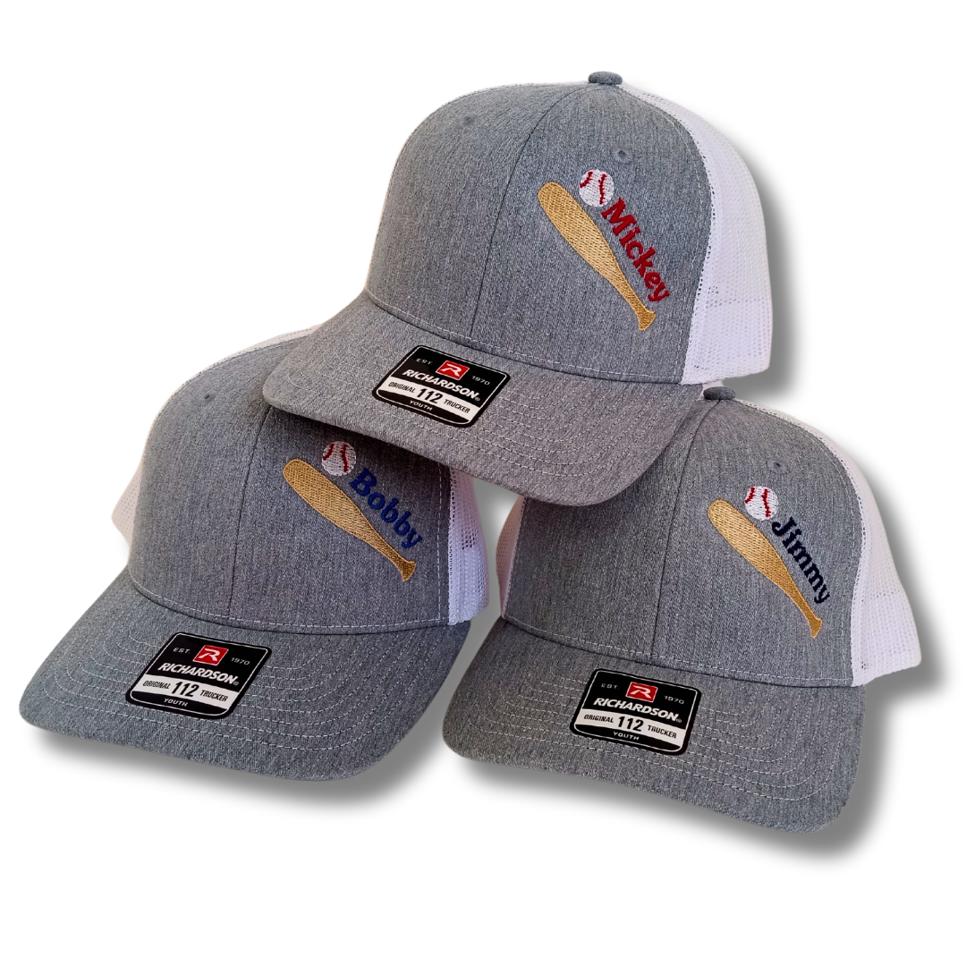 Embroidered youth baseball hats shop