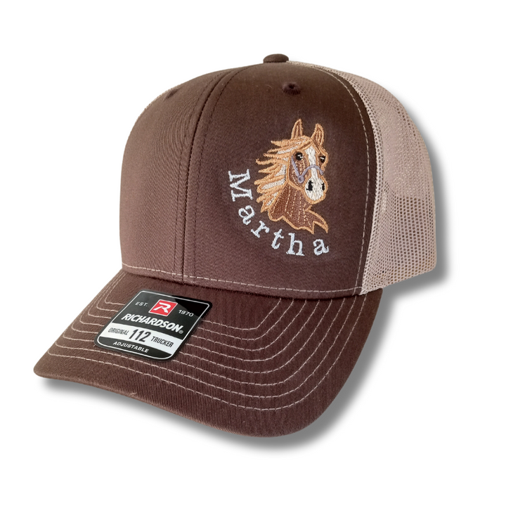 PERSONALIZED Horse Head Name Hat