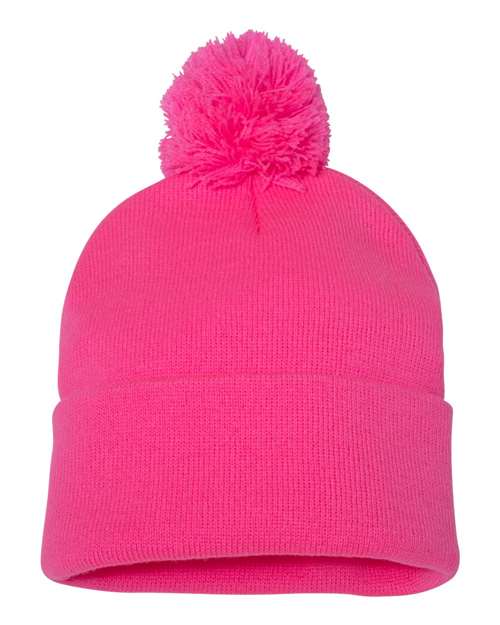 Sportsman 12" Pom-Pom Cuffed Beanie SP15