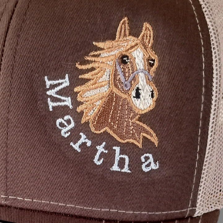 PERSONALIZED Horse Head Name Hat