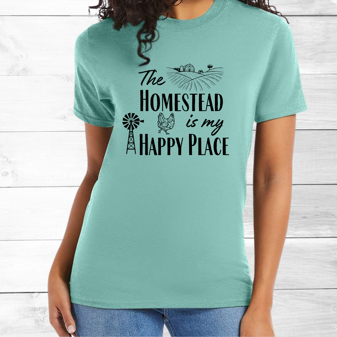 The Homestead is my Happy Place --- USA Grown Cotton T-Shirt