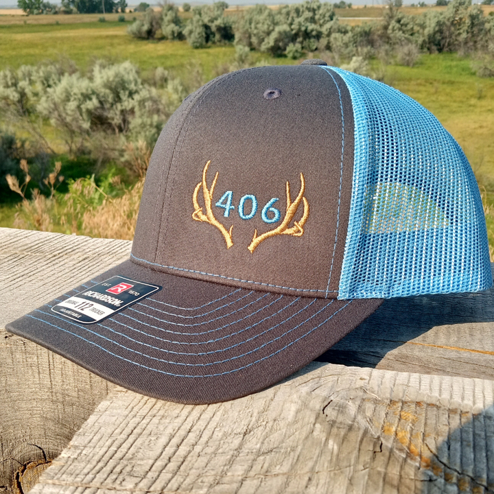 CUSTOM Area Code Deer Antler Trucker Hat