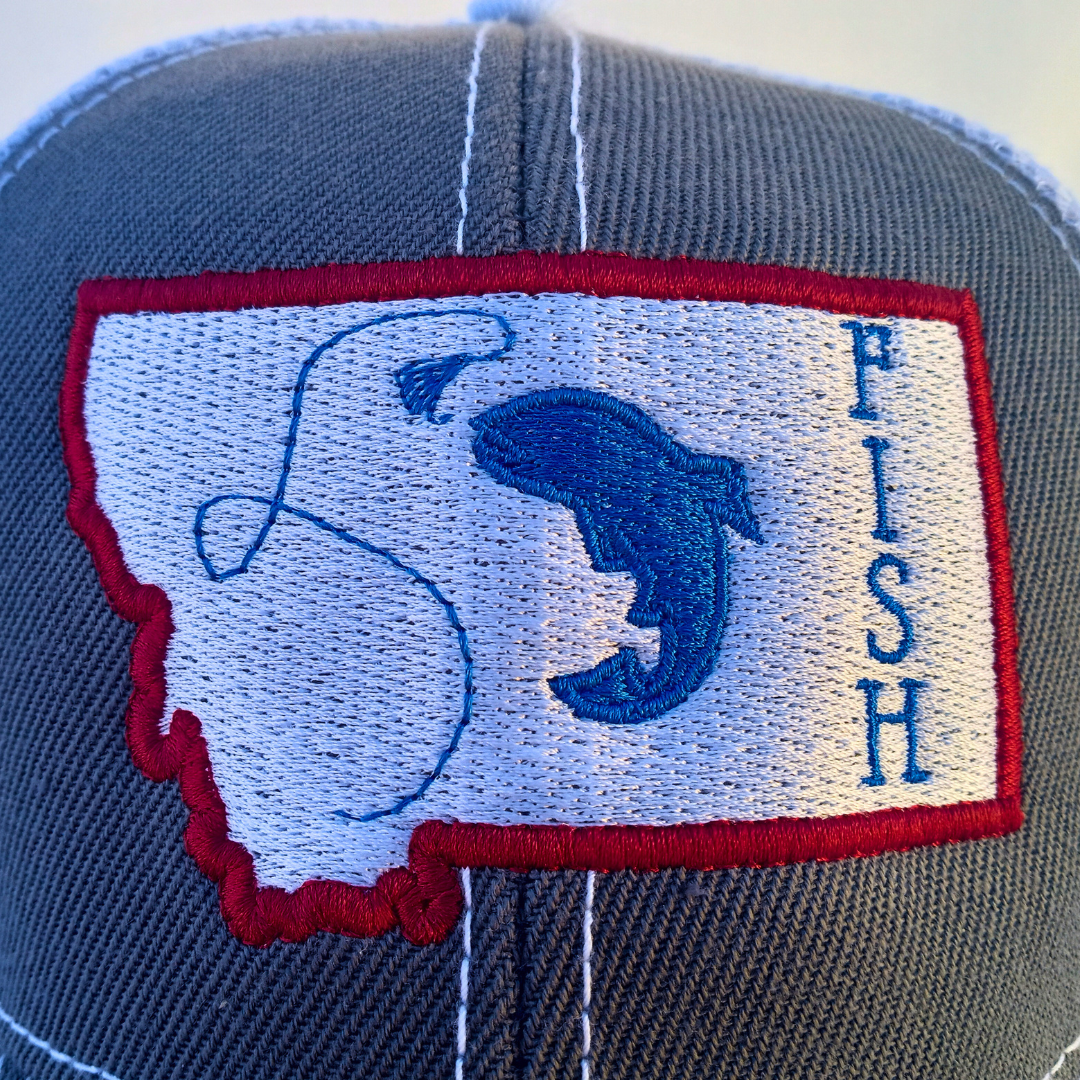 Fish Montana State Mesh Trucker Hat