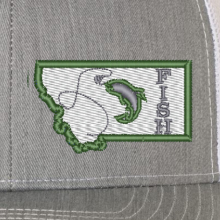 PERSONALIZED Montana State Embroidered Fish Hat