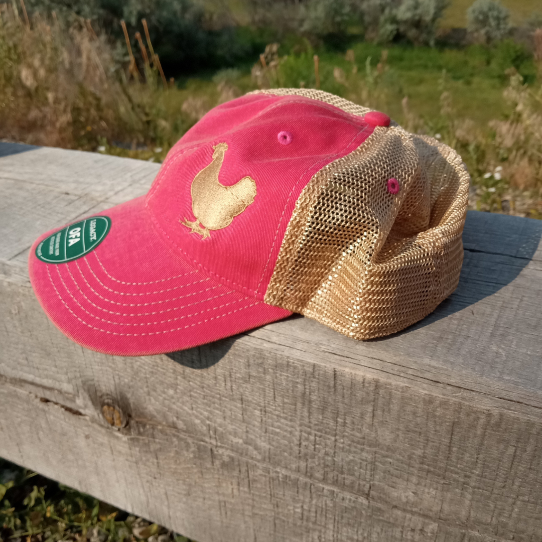 backyard chicken embroidered cap hat for homesteaders on legacy old favorite trucker cap