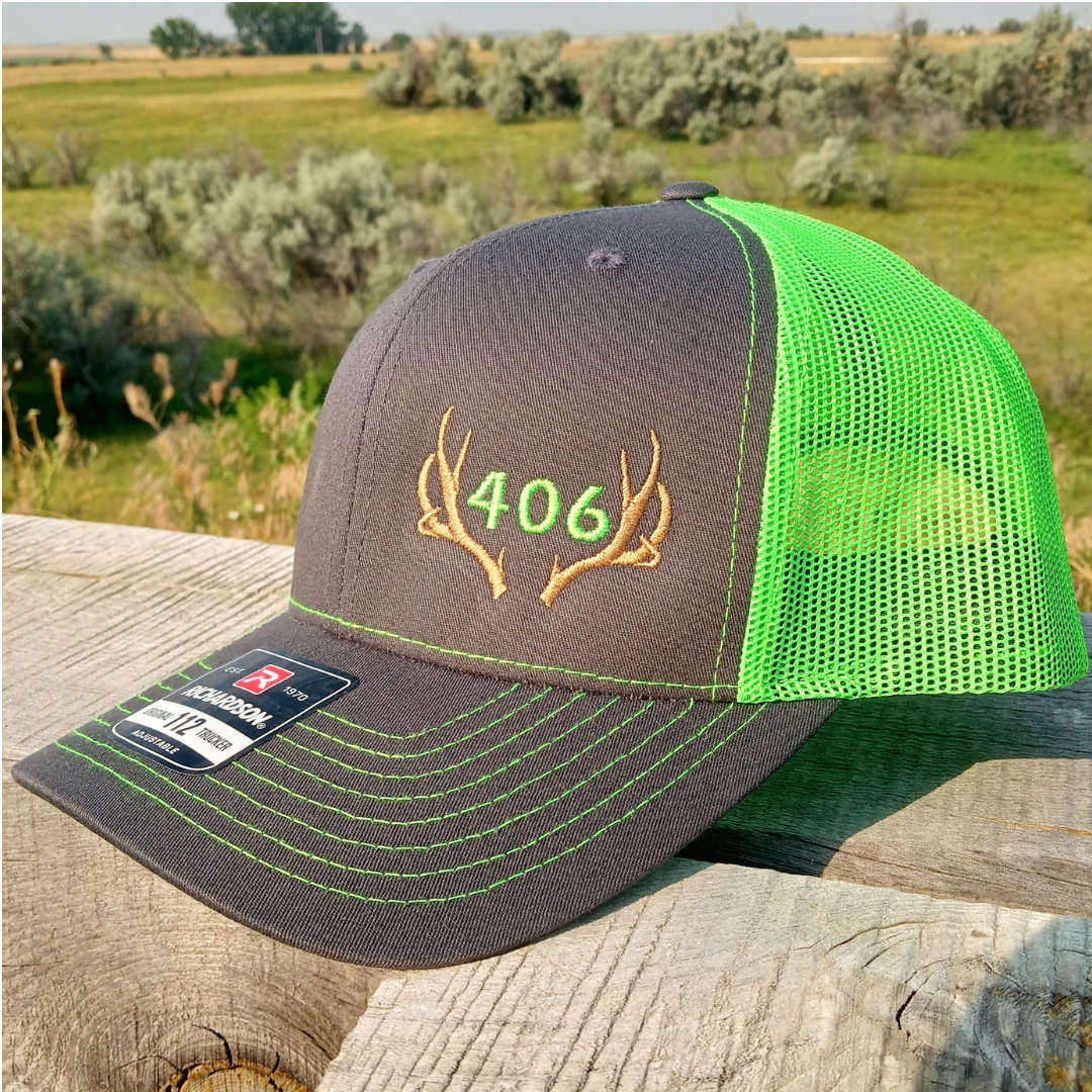 CUSTOM Area Code Deer Antler Trucker Hat