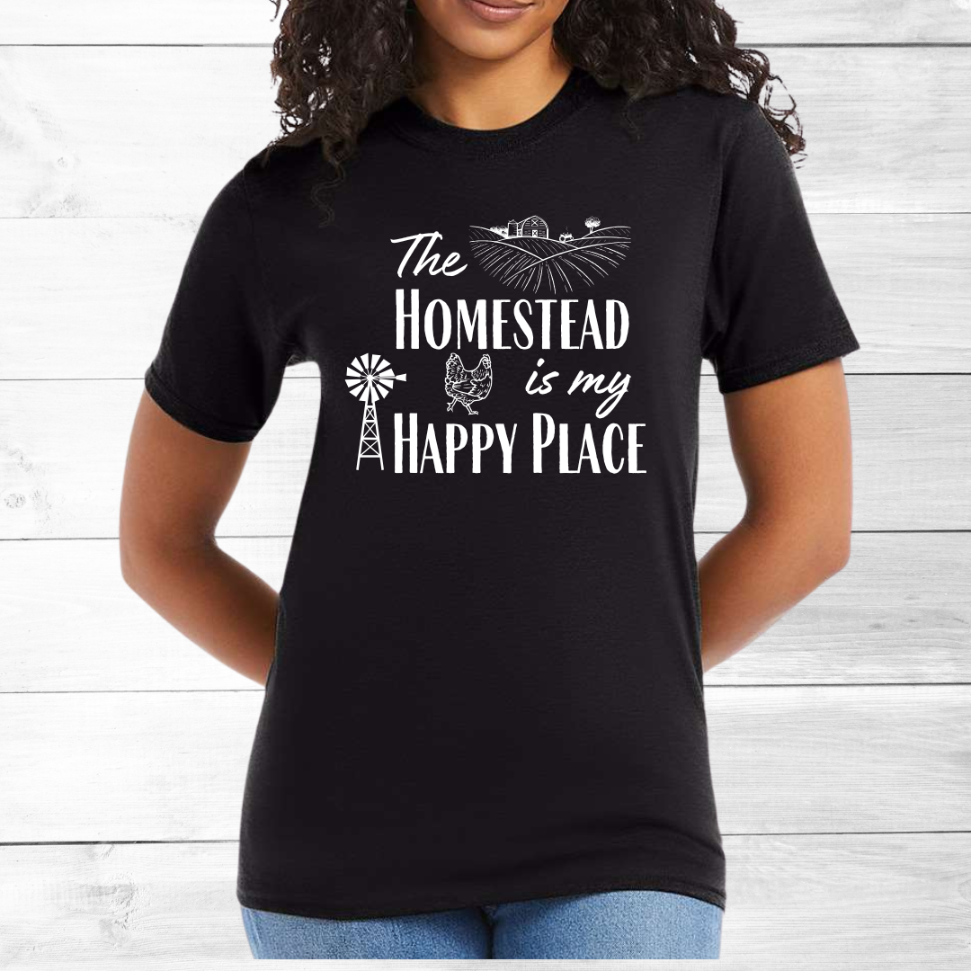 The Homestead is my Happy Place --- USA Grown Cotton T-Shirt