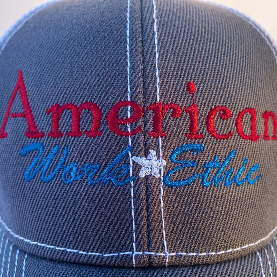 American Work Ethic --- Patriotic Mesh Trucker Hat