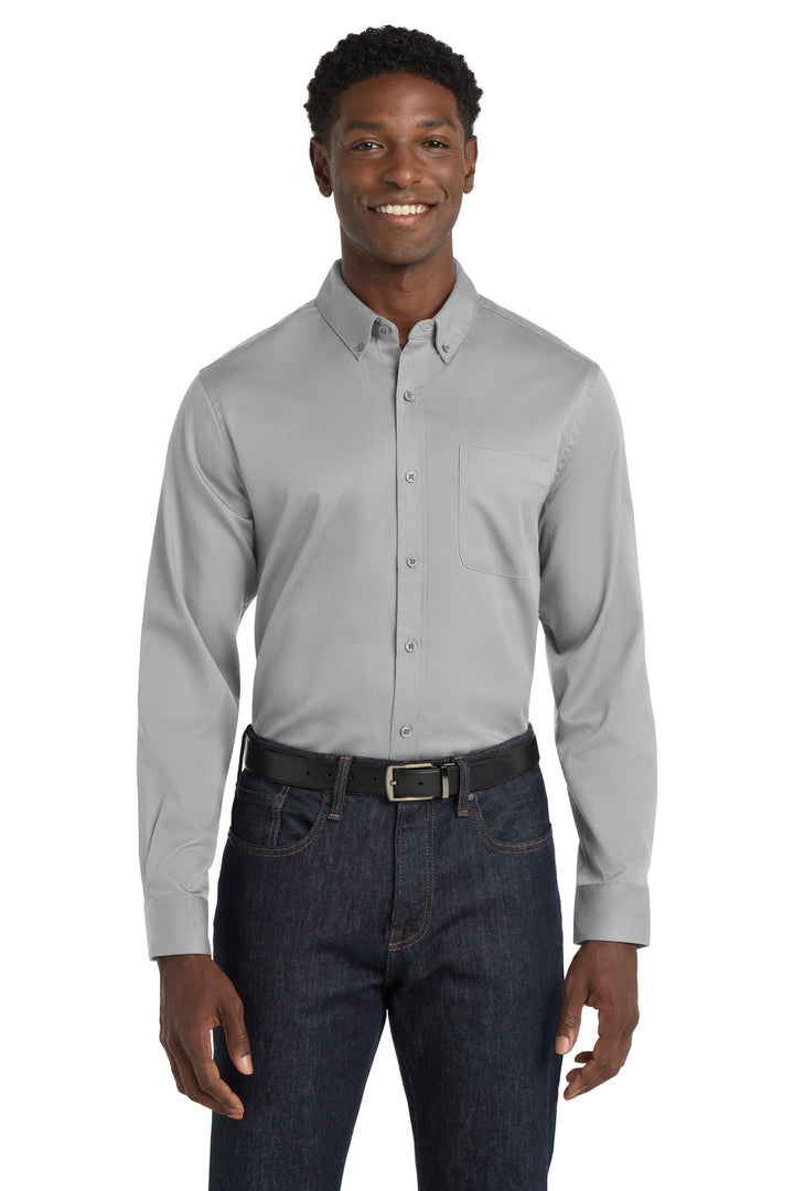 Port Authority Long Sleeve SuperPro React Twill Shirt. W808