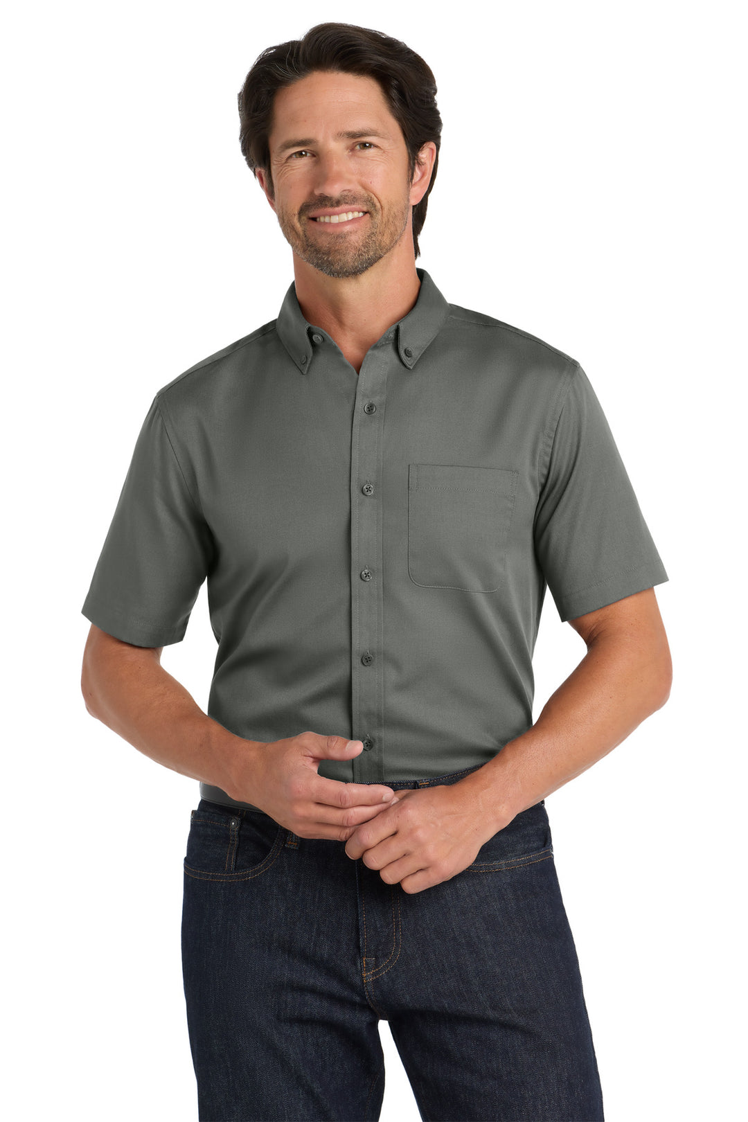 Port Authority Short Sleeve SuperPro React Twill Shirt. W809