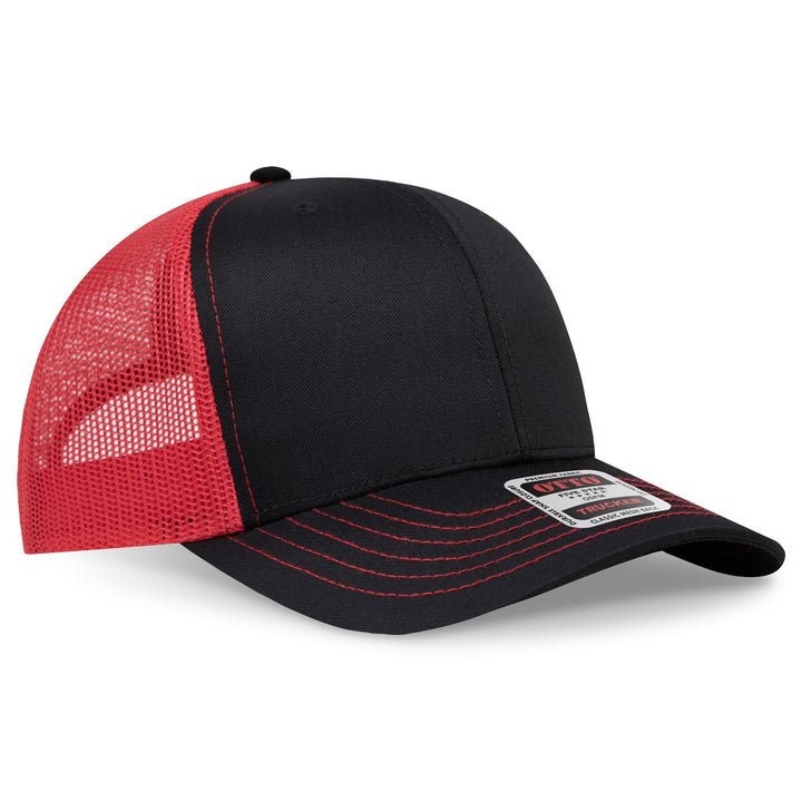 OTTO CAP 6 Panel Mid Profile Mesh Back Trucker Hat