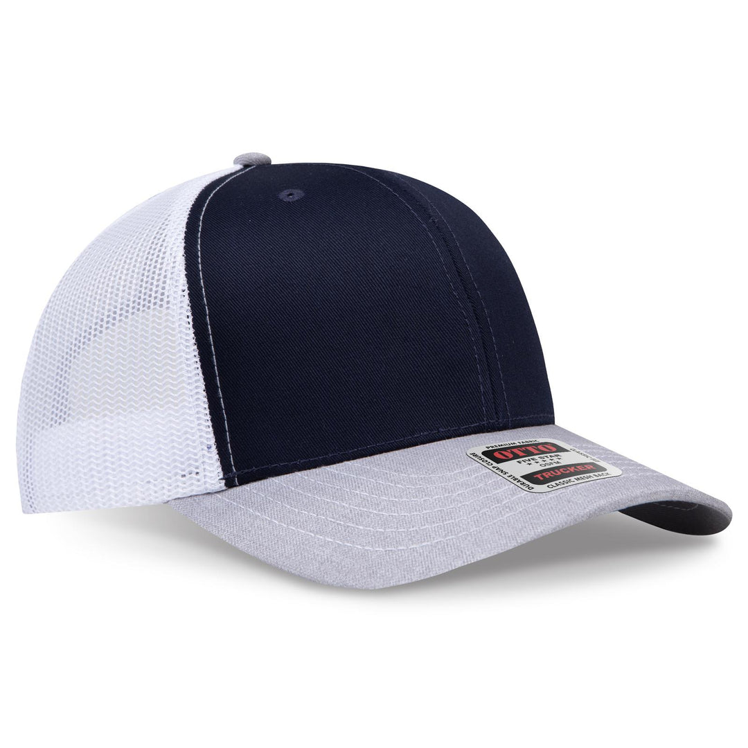 OTTO CAP 6 Panel Mid Profile Mesh Back Trucker Hat