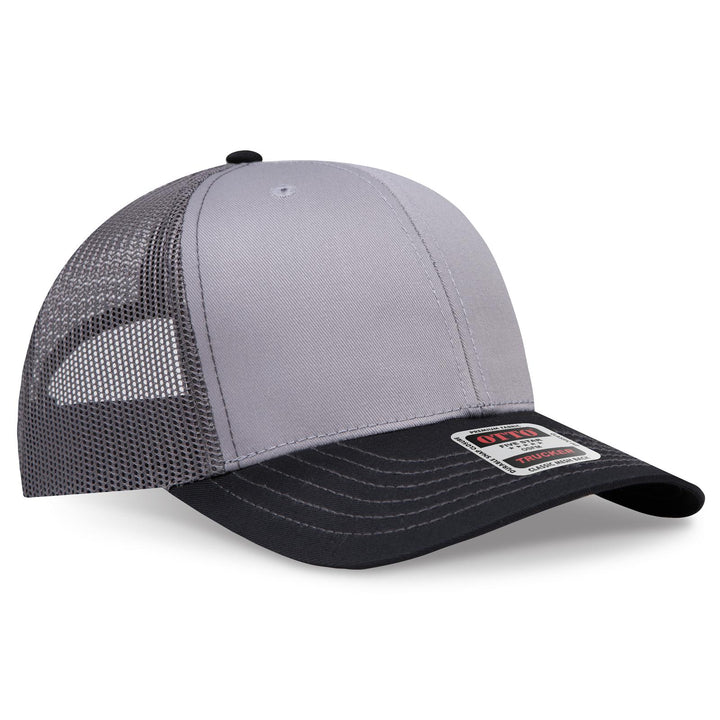 OTTO CAP 6 Panel Mid Profile Mesh Back Trucker Hat