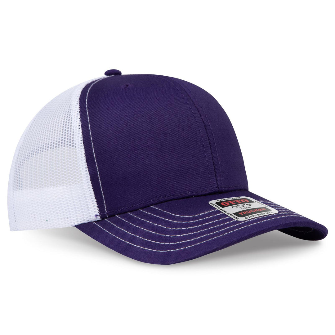 OTTO CAP 6 Panel Mid Profile Mesh Back Trucker Hat