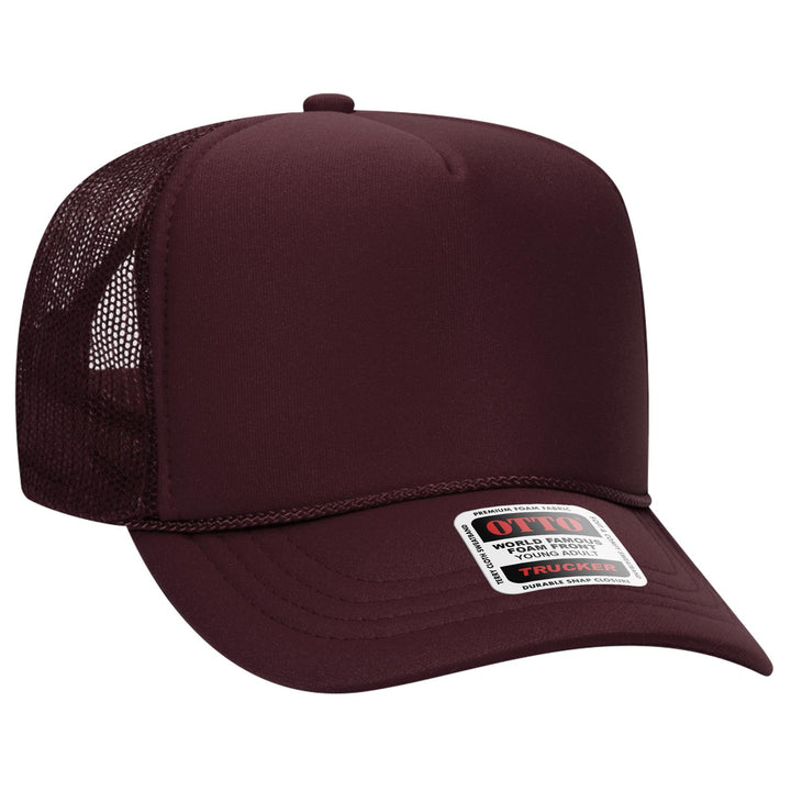 OTTO CAP 5 Panel High Crown Mesh Back Trucker Hat