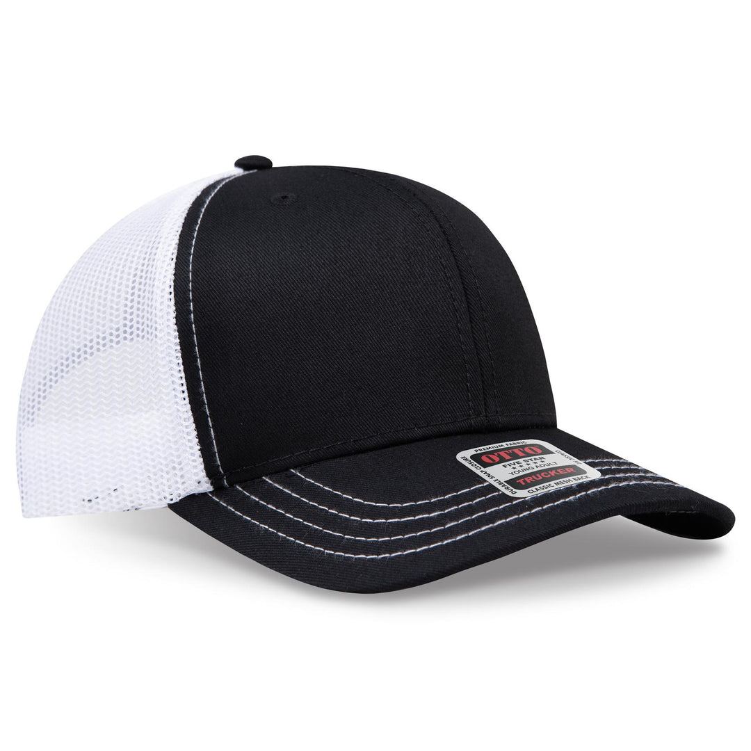 OTTO CAP 6 Panel Mid Profile Mesh Back Trucker Hat