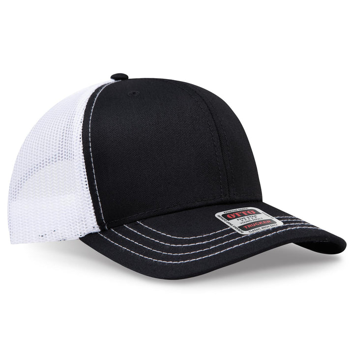 OTTO CAP 6 Panel Mid Profile Mesh Back Trucker Hat