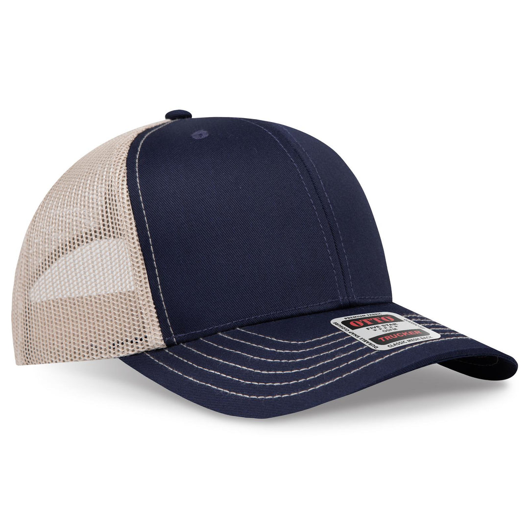 OTTO CAP 6 Panel Mid Profile Mesh Back Trucker Hat