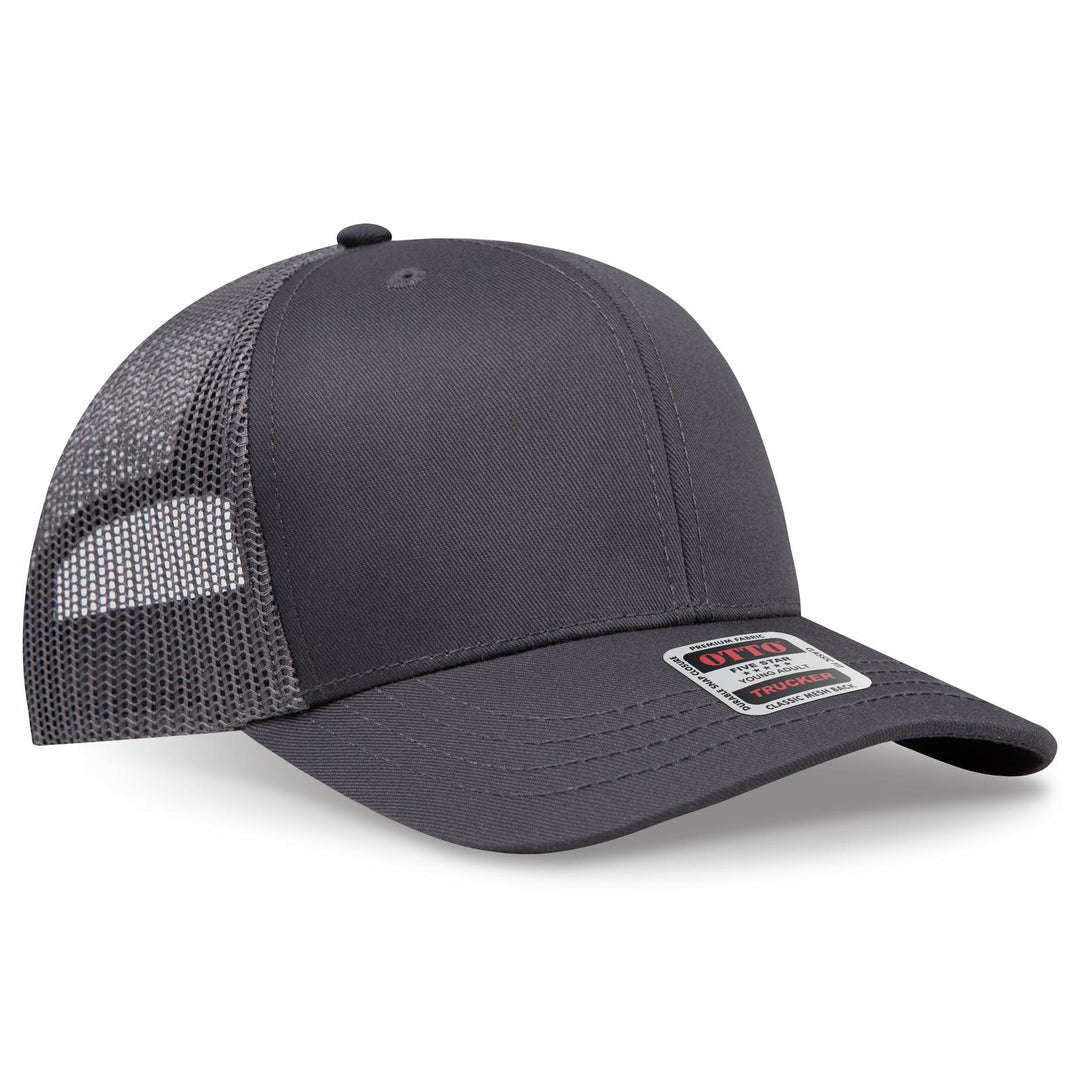 OTTO CAP 6 Panel Mid Profile Mesh Back Trucker Hat