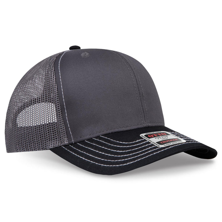 OTTO CAP 6 Panel Mid Profile Mesh Back Trucker Hat