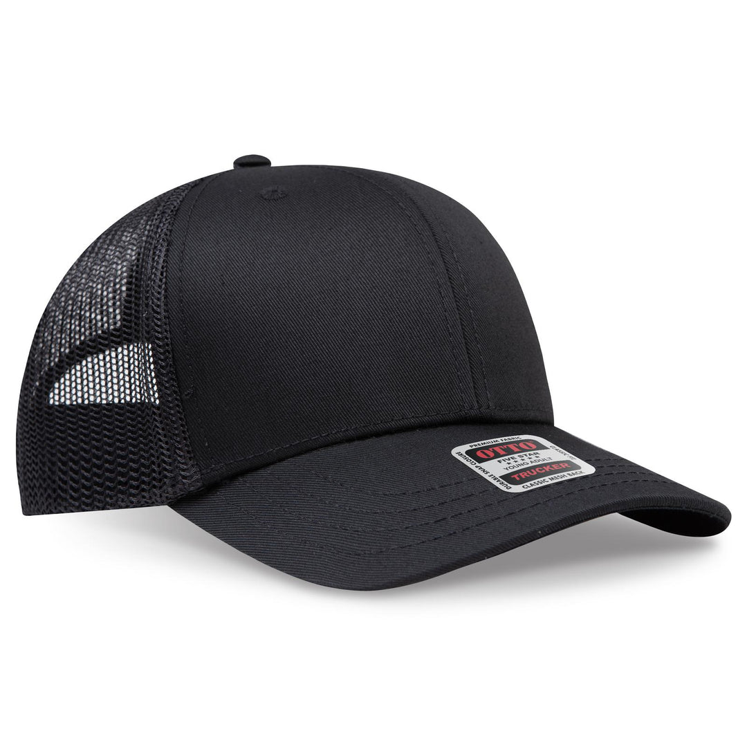OTTO CAP 6 Panel Mid Profile Mesh Back Trucker Hat