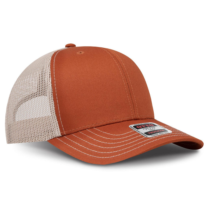 OTTO CAP 6 Panel Mid Profile Mesh Back Trucker Hat