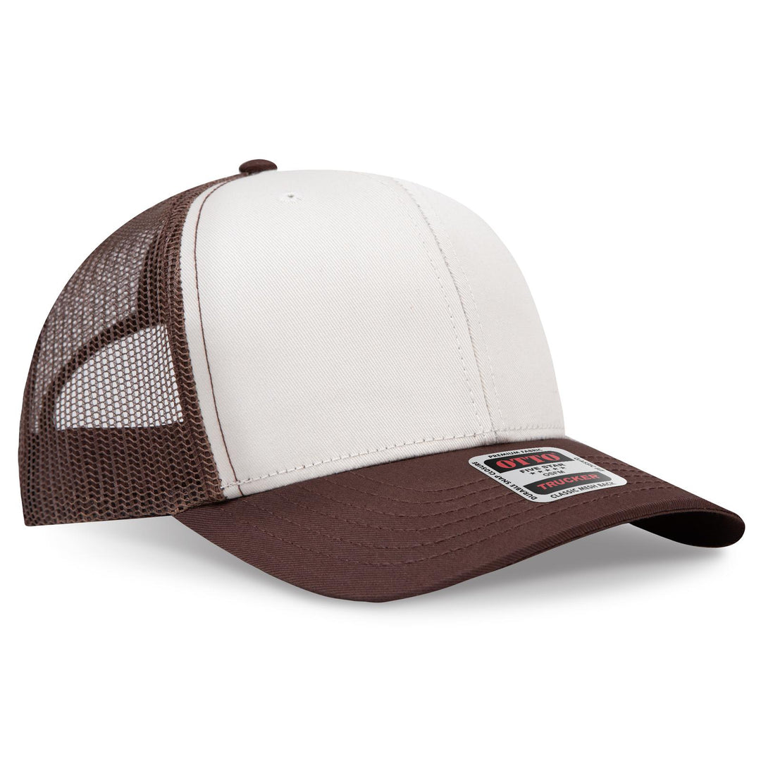 OTTO CAP 6 Panel Mid Profile Mesh Back Trucker Hat
