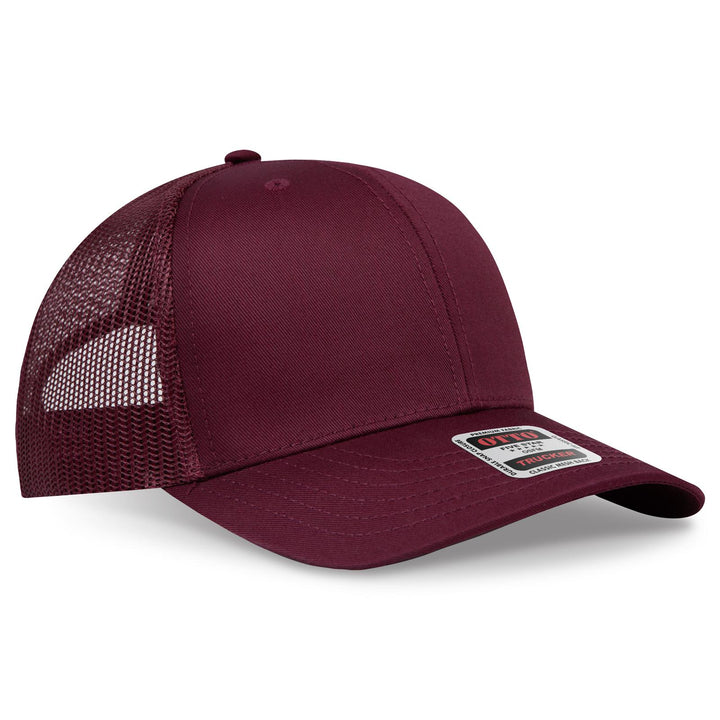 OTTO CAP 6 Panel Mid Profile Mesh Back Trucker Hat