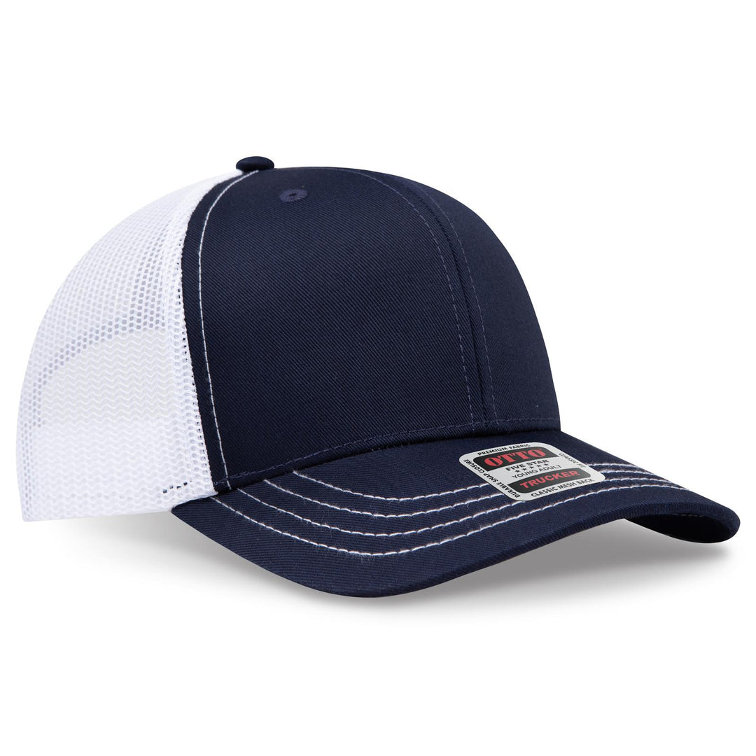 OTTO CAP 6 Panel Mid Profile Mesh Back Trucker Hat
