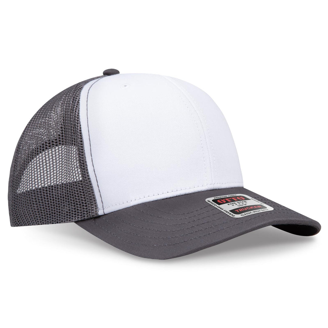 OTTO CAP 6 Panel Mid Profile Mesh Back Trucker Hat