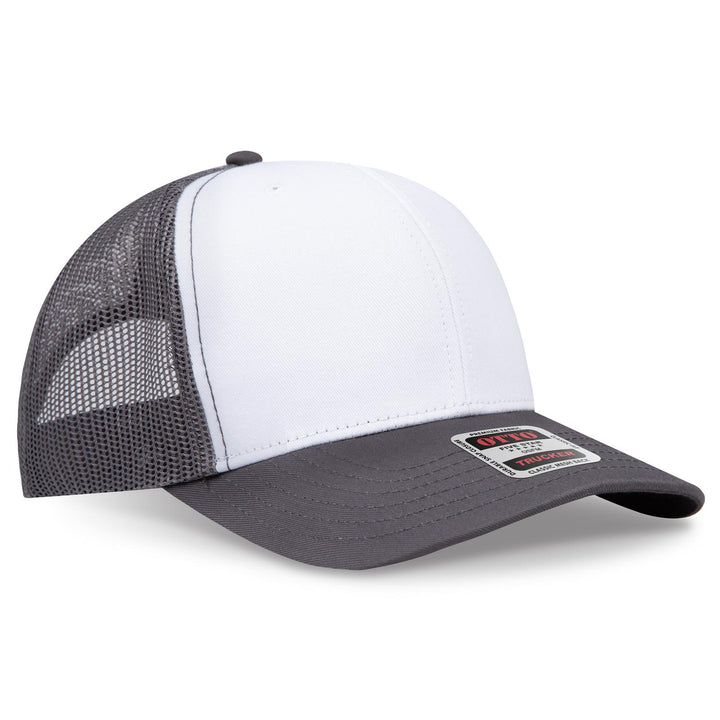 OTTO CAP 6 Panel Mid Profile Mesh Back Trucker Hat