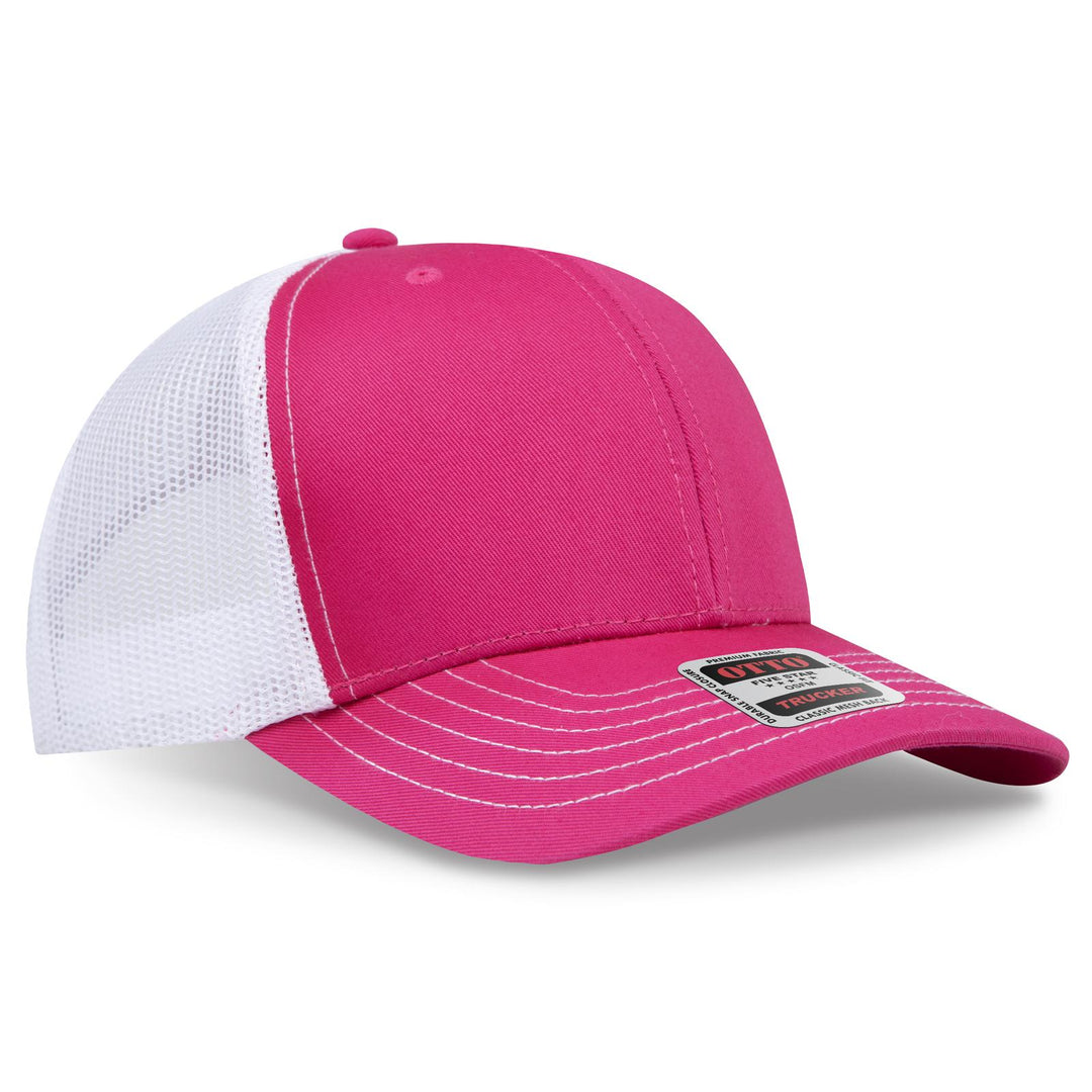 OTTO CAP 6 Panel Mid Profile Mesh Back Trucker Hat