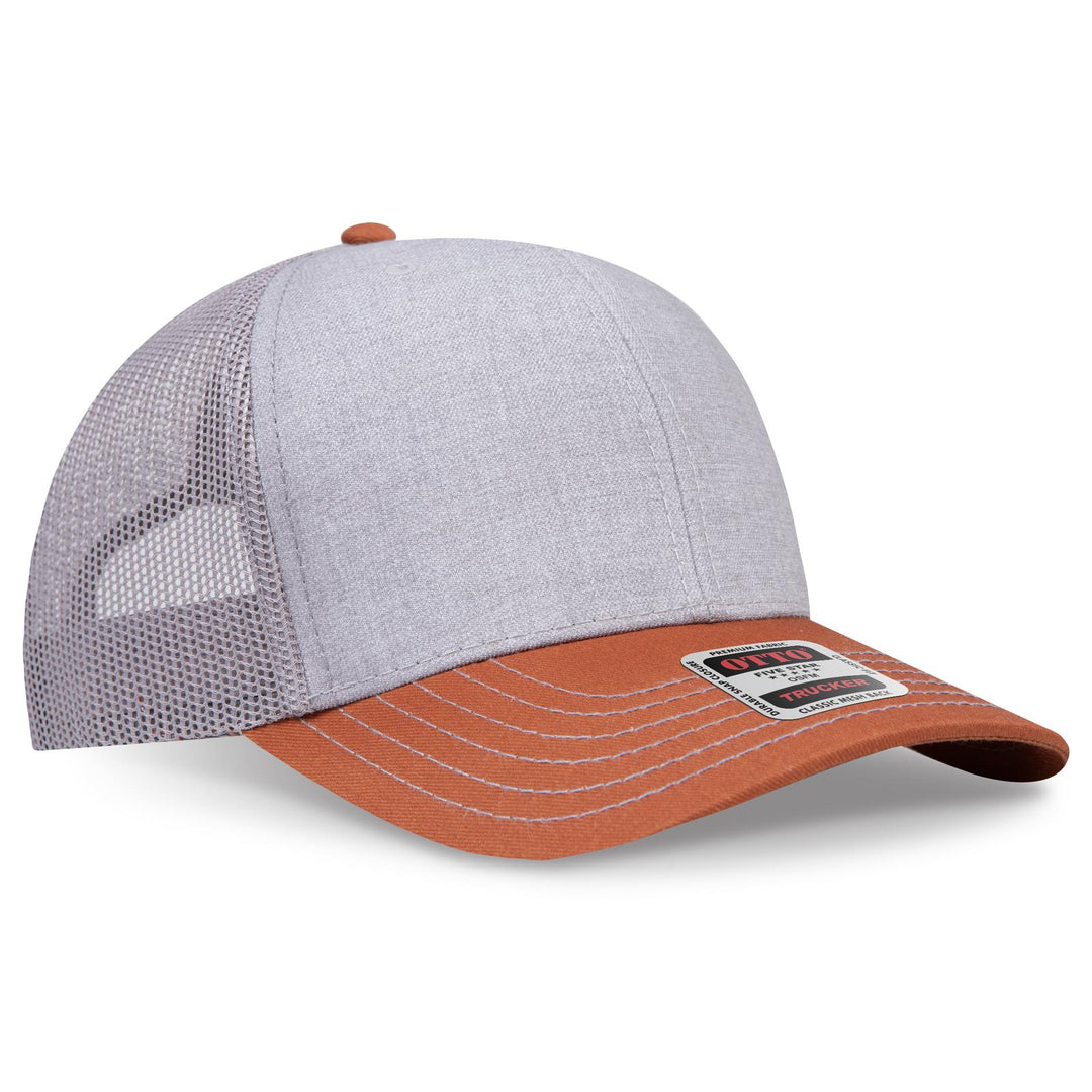 OTTO CAP 6 Panel Mid Profile Mesh Back Trucker Hat