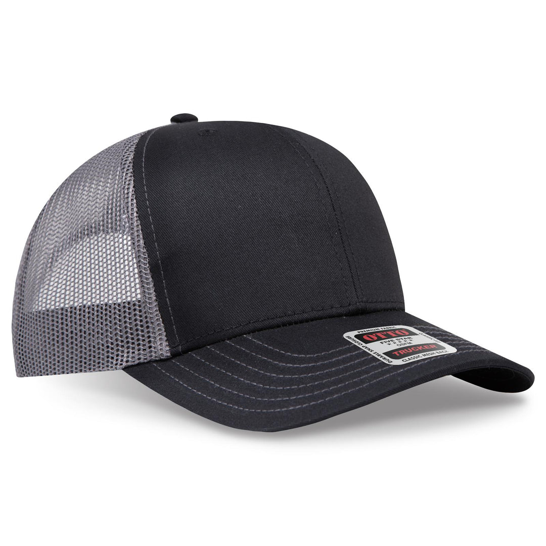 OTTO CAP 6 Panel Mid Profile Mesh Back Trucker Hat