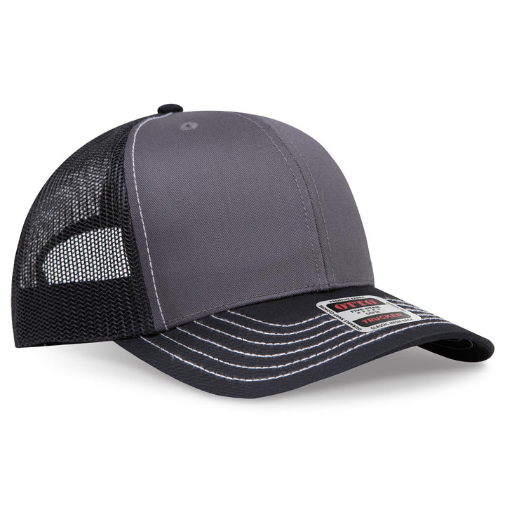 OTTO CAP 6 Panel Mid Profile Mesh Back Trucker Hat