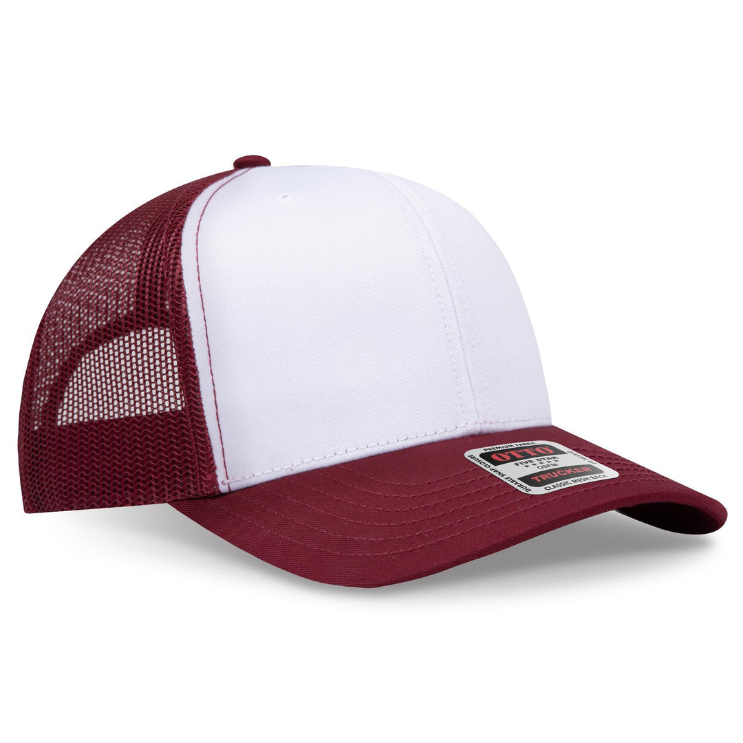 OTTO CAP 6 Panel Mid Profile Mesh Back Trucker Hat
